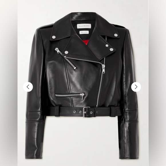 Alexander McQueen Leather Crop Jacket